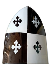 Knight’s decorative shield with quartered cross pattee design